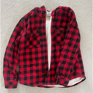 sherpa lined plaid flannel